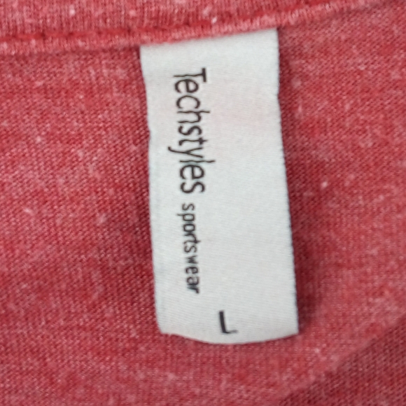 Kennedy Space Station Red American Flag 4th of July Cotton Blend Tee L Science - Picture 2 of 7